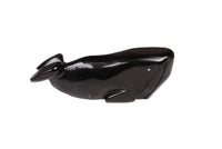 Zuni Baleen Whale Fetish: Carved of Jet,  signed E. Chavez