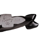 Zuni Baleen Whale Fetish: Carved of Jet,  signed E. Chavez