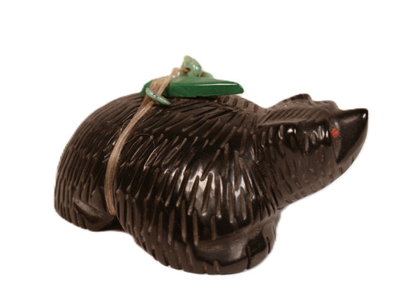 Zuni Pueblo Jet Bear Fetish