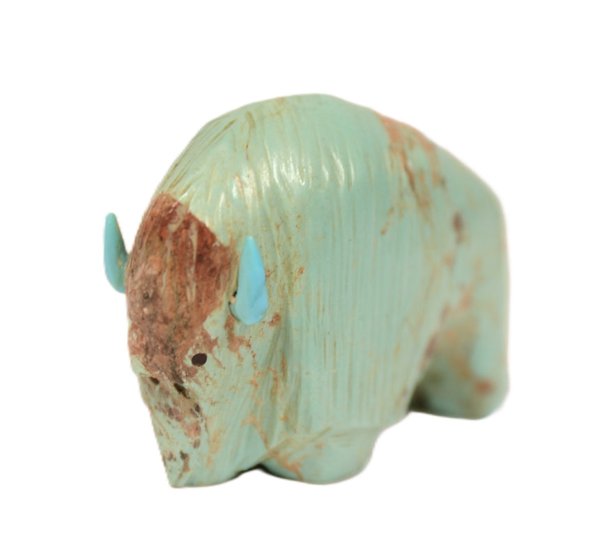Zuni Pueblo Turquoise Bison Fetish