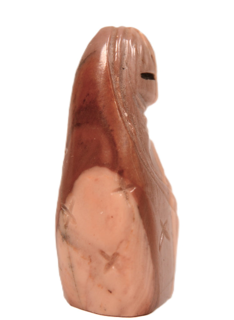 Zuni Pueblo Carved Dolomite Maiden Fetish By Faye Quandelacy