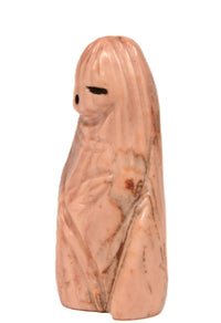 Zuni Pueblo Carved Dolomite Maiden Fetish By Faye Quandelacy