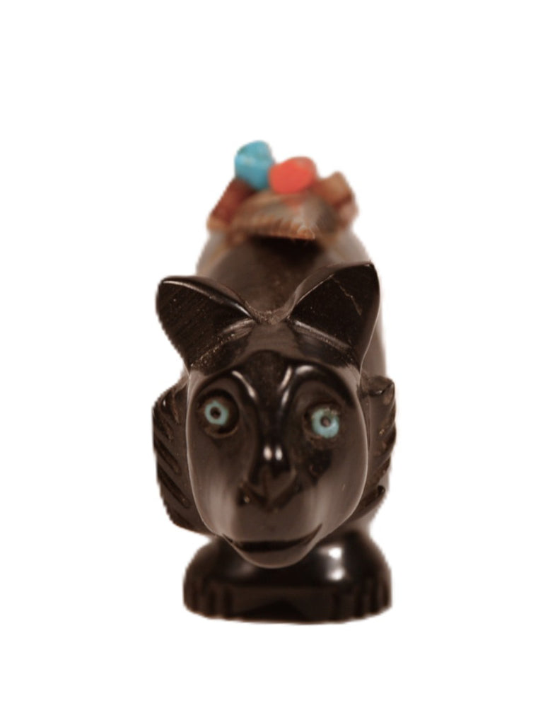 Zuni Pueblo Jet Bobcat Fetish