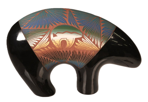 Navajo Bear Pottery Fetish By Ella Morgan
