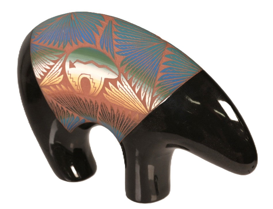 Navajo Bear Pottery Fetish By Ella Morgan