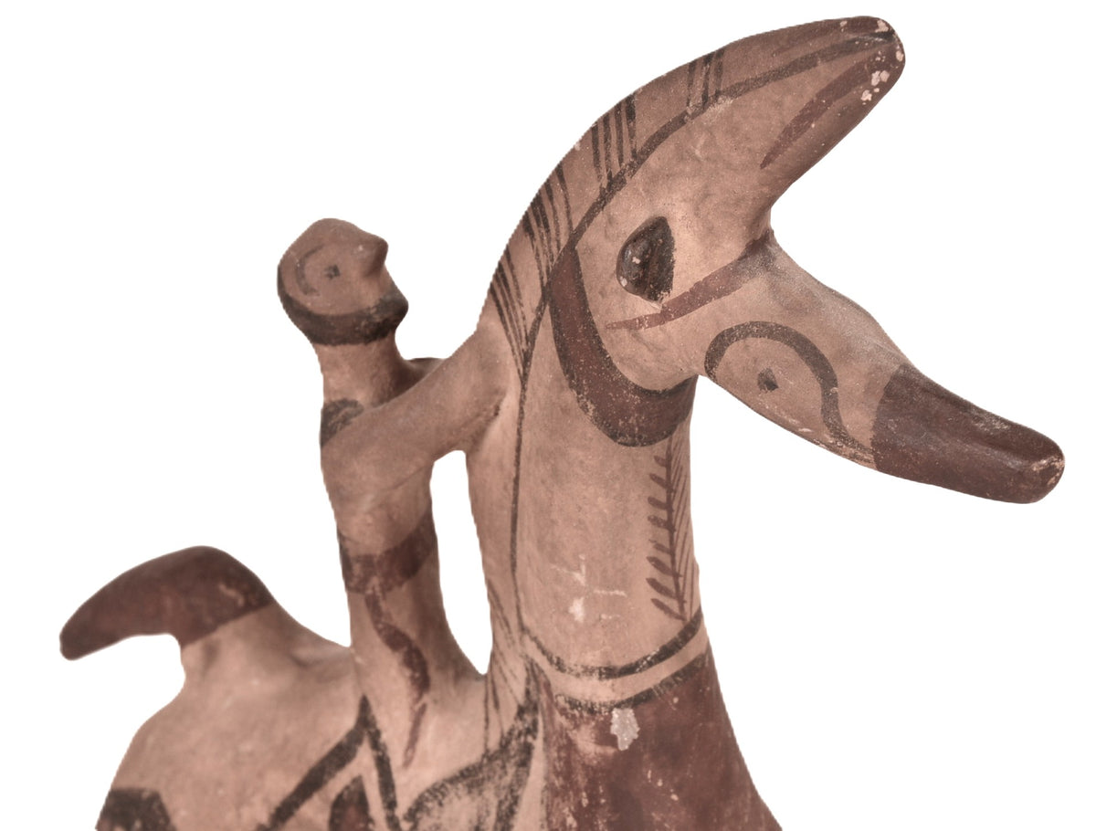 Greek Reproduction of Cypriot Terracotta Horse and Rider