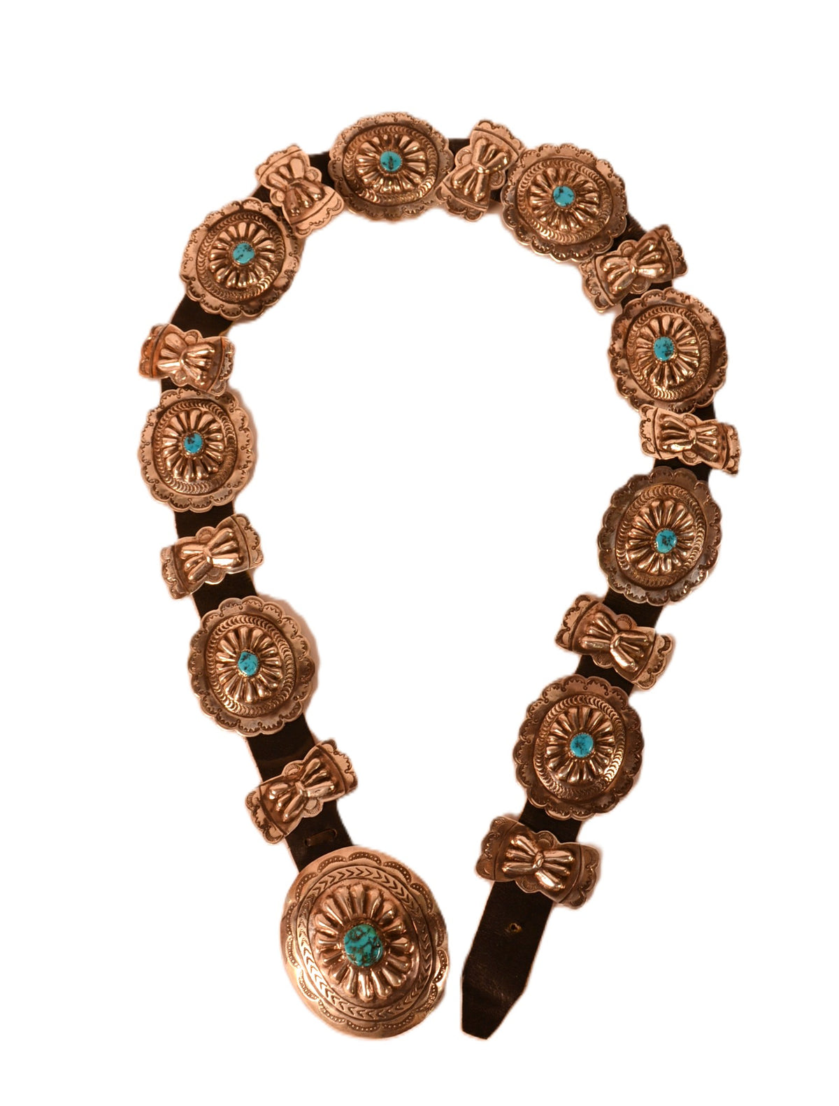 Navajo Sterling Silver and Turquoise Concho Belt by Kenny Jack