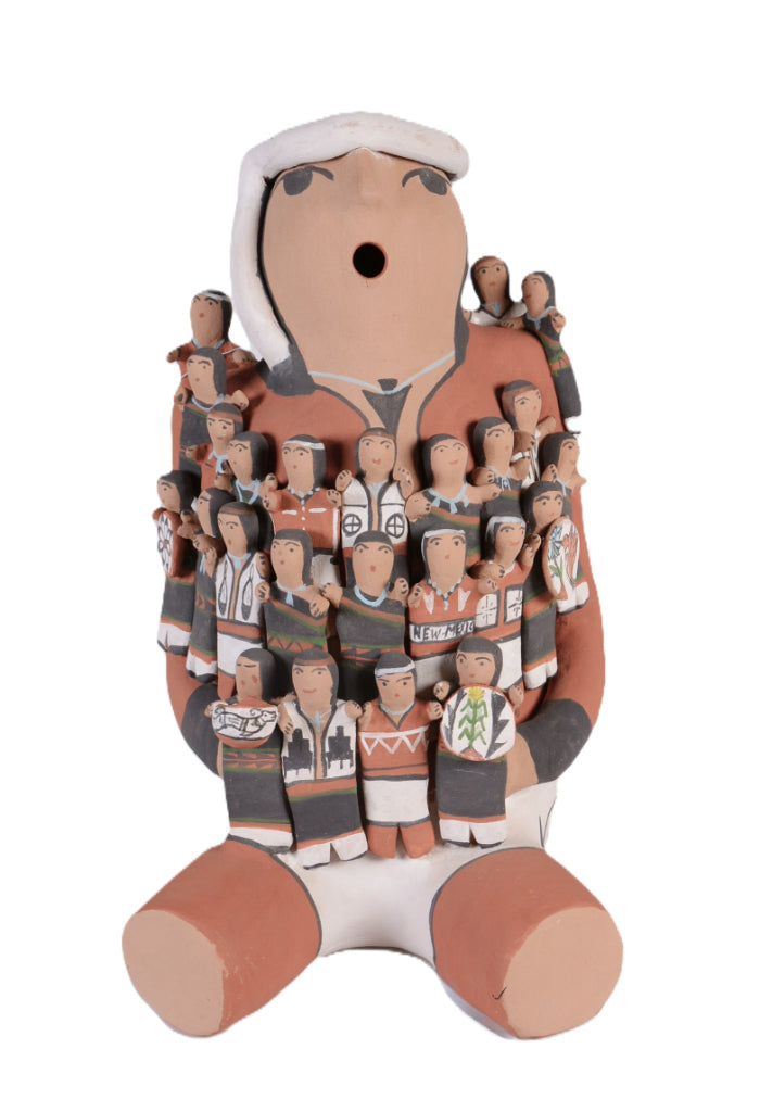 Jemez Pueblo Pottery Storyteller Doll By Cas Toya