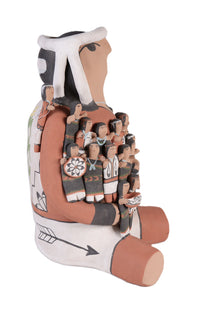 Jemez Pueblo Pottery Storyteller Doll By Cas Toya