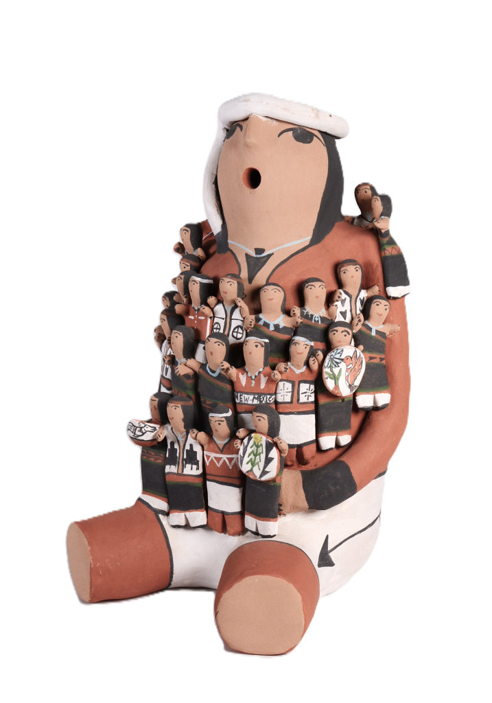 Jemez Pueblo Pottery Storyteller Doll By Cas Toya