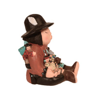 Navajo Grand Father Storyteller Commercial Molded Plaster Doll By William Begay