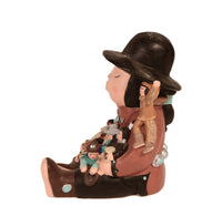 Navajo Grand Father Storyteller Commercial Molded Plaster Doll By William Begay