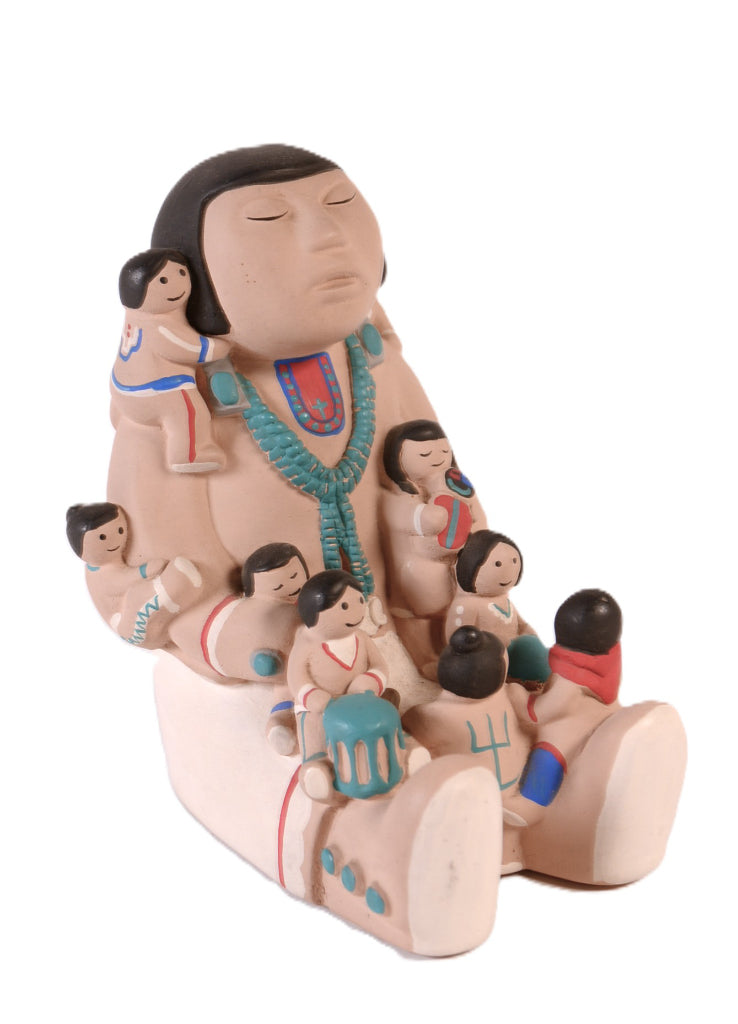 Non-Native Commercial Molded Plaster Storyteller Doll