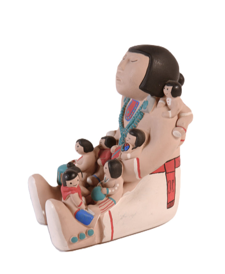 Non-Native Commercial Molded Plaster Storyteller Doll