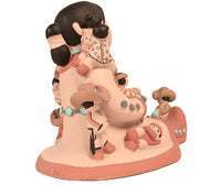 Non-Native Commercial Molded Plaster Storyteller Doll Signed Teissedre