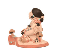 Non-Native Commercial Molded Plaster Storyteller Doll Signed Teissedre