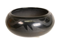 San Ildefonso Pueblo Blackware Pottery Avaynu Bowl by &nbsp;by Maria + Julian Martinez
