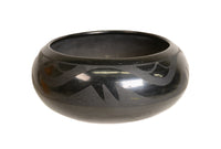 San Ildefonso Pueblo Blackware Pottery Avaynu Bowl by &nbsp;by Maria + Julian Martinez