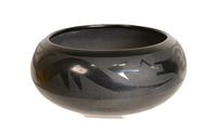 San Ildefonso Pueblo Blackware Pottery Avaynu Bowl by &nbsp;by Maria + Julian Martinez