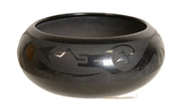 San Ildefonso Pueblo Blackware Pottery Avaynu Bowl by &nbsp;by Maria + Julian Martinez