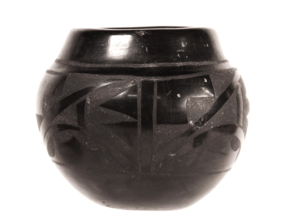 Santa Clara Pueblo Black Pottery By Cresencia