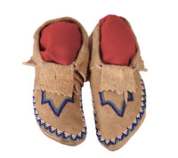 Antique Cheyenne Hide Beaded Moccasins