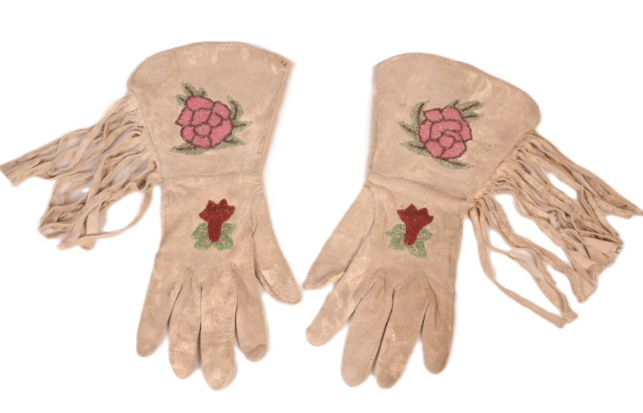 Plateau Gauntlet Leather Gloves