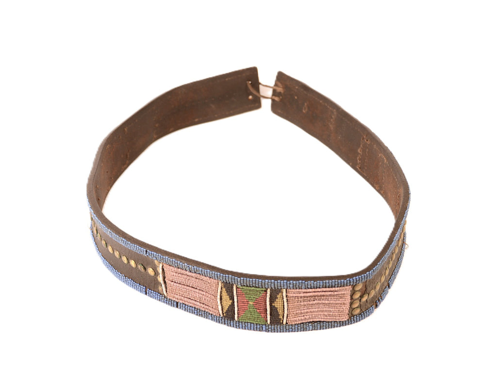 Navajo Beaded Hide Belt