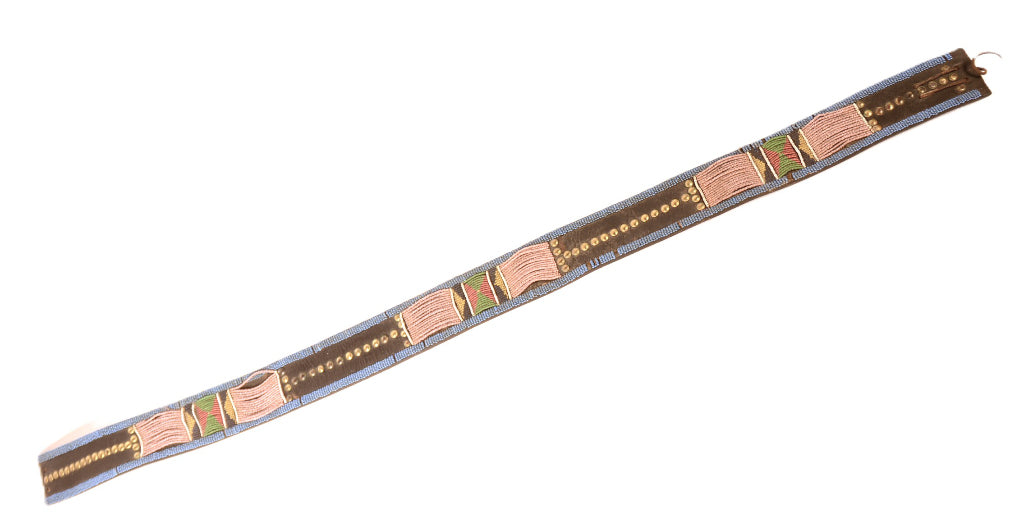 Navajo Beaded Hide Belt