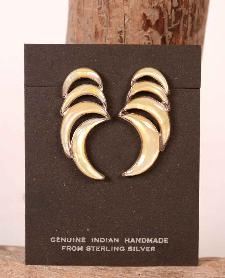Navajo Yellow Mother of Pearl Earrings