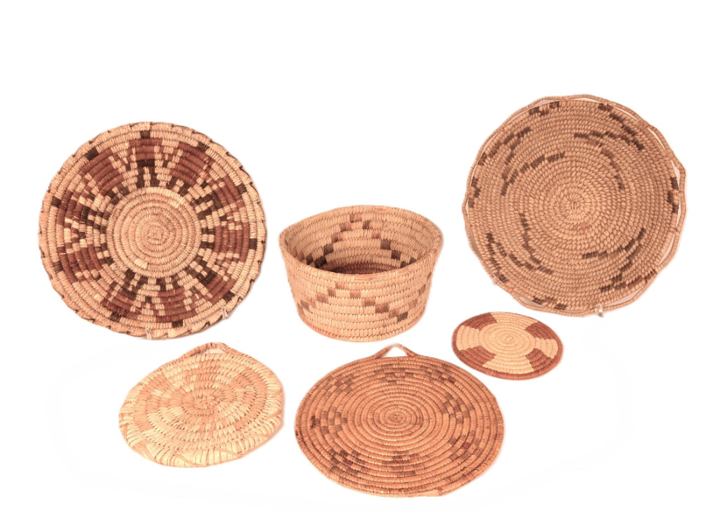 Papago Baskets with Figures Set of 6