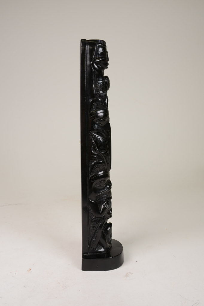 Model Totem Pole; Museum Reproduction of Argilite Pole