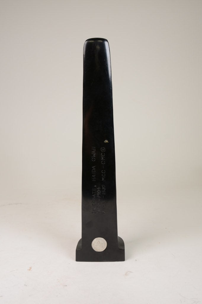 Model Totem Pole; Museum Reproduction of Argilite Pole