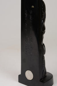 Model Totem Pole; Museum Reproduction of Argilite Pole
