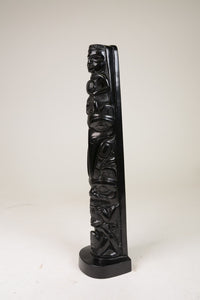 Model Totem Pole; Museum Reproduction of Argilite Pole