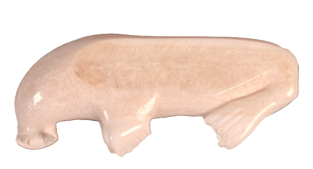 Inuit Ivory Walrus Carving By French K.