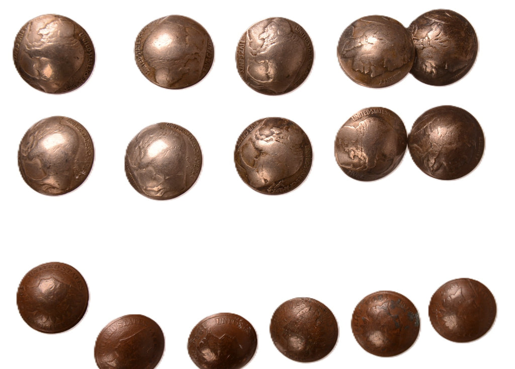 Navajo Sterling Silver Buttons Group of 35