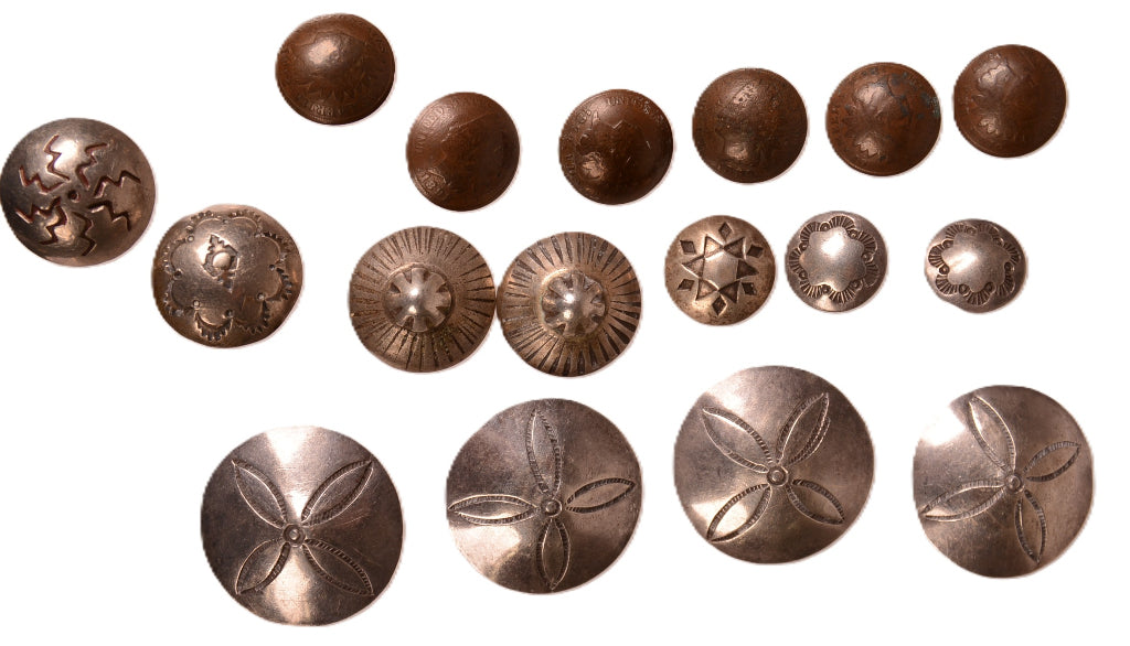 Navajo Sterling Silver Buttons Group of 35