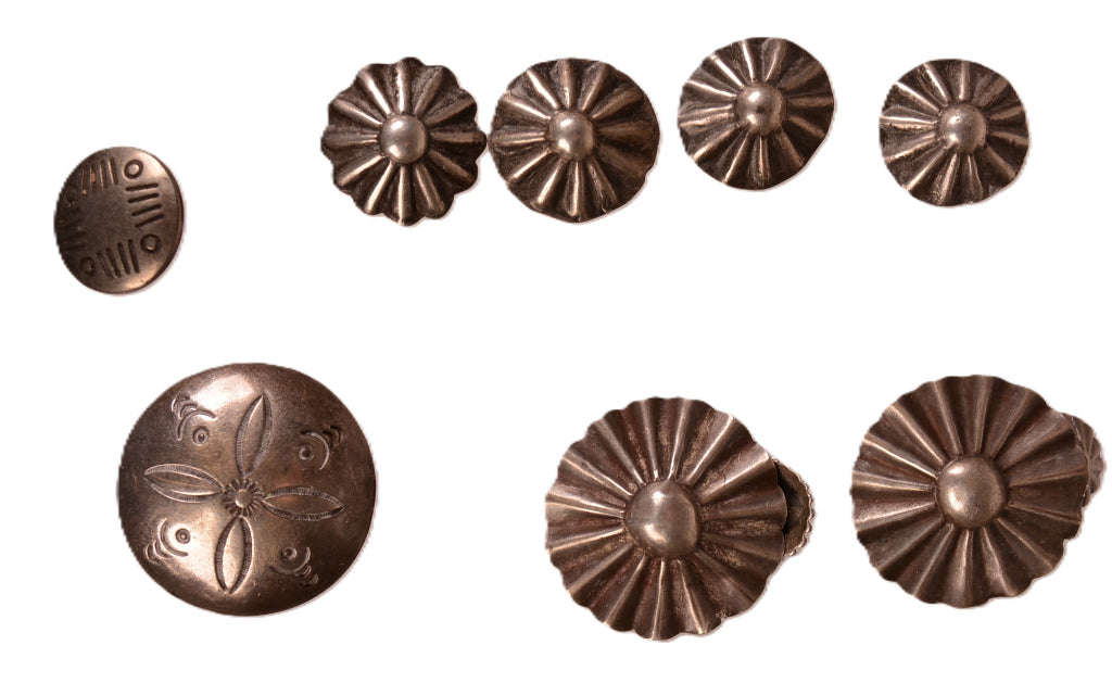 Navajo Sterling Silver Buttons Group of 35