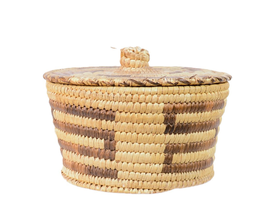 Antique Papago Lidded Basket