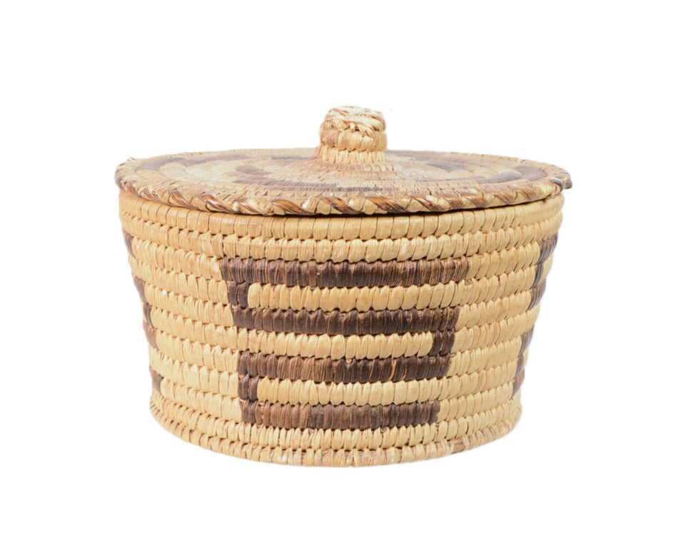 Antique Papago Lidded Basket