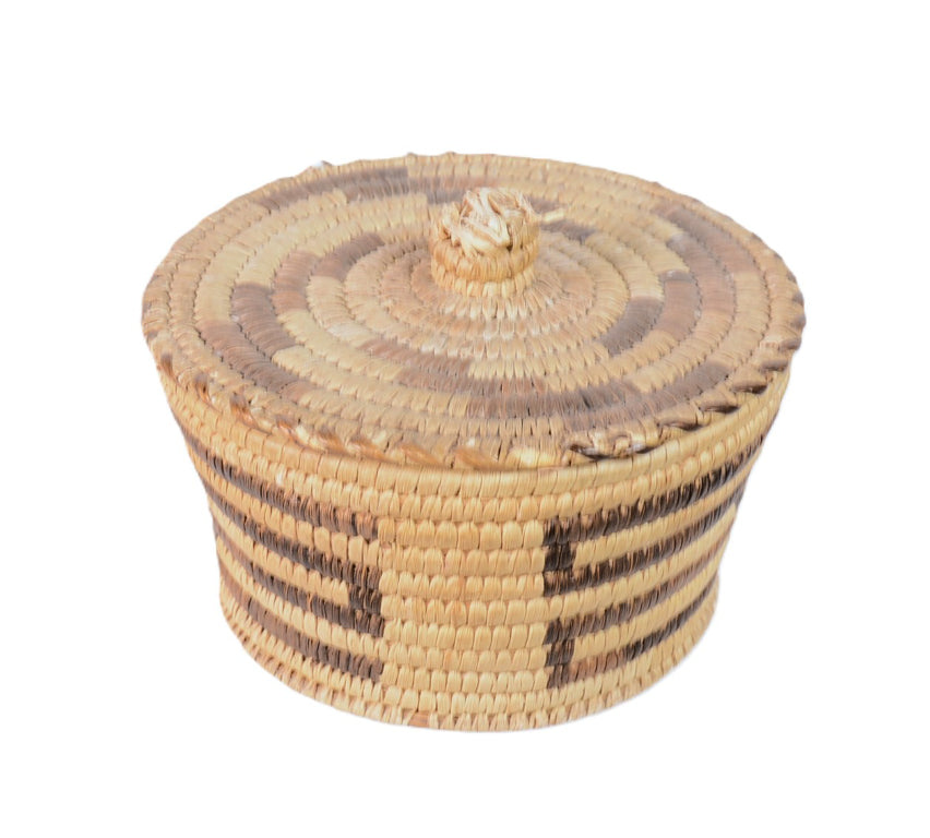 Antique Papago Lidded Basket