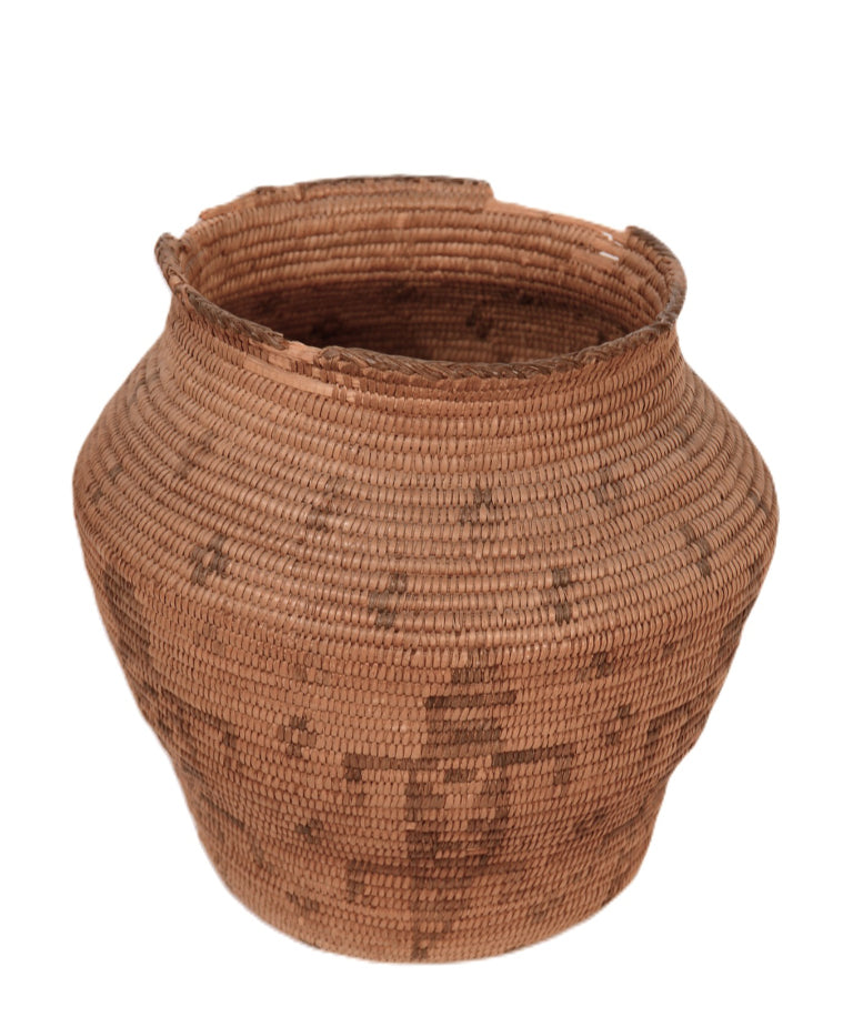 Antique Pima Basket with Gila Monsters