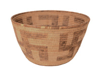 Antique Pima Basket with 4 Whirling Logs