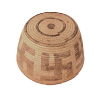 Antique Pima Basket with 4 Whirling Logs