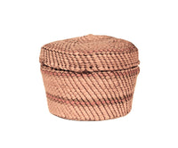 Antique Miniature Makah Nootka Basket with Lid