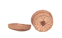 Antique Miniature Makah Nootka Basket with Lid