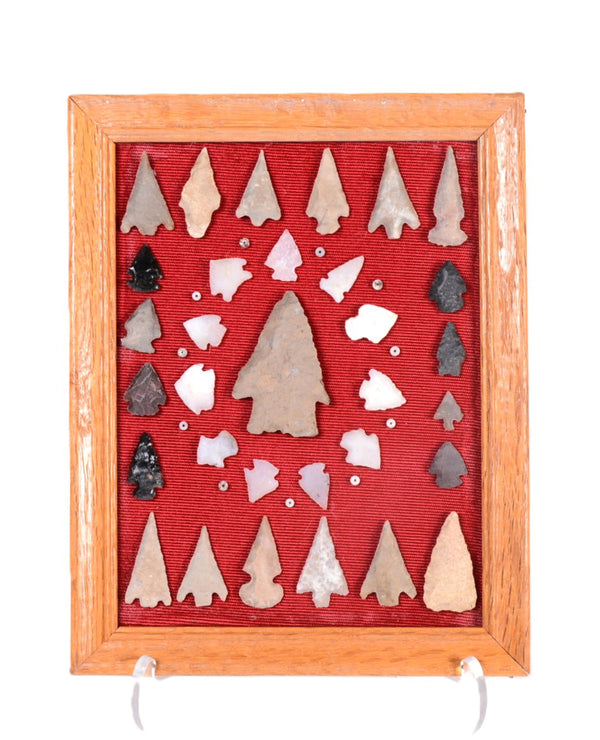 Framed Arrowheads, Points and beads