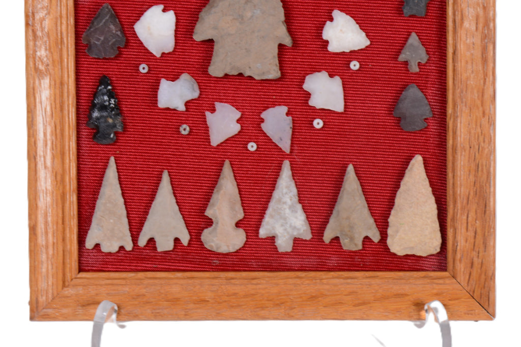 Framed Arrowheads, Points and beads