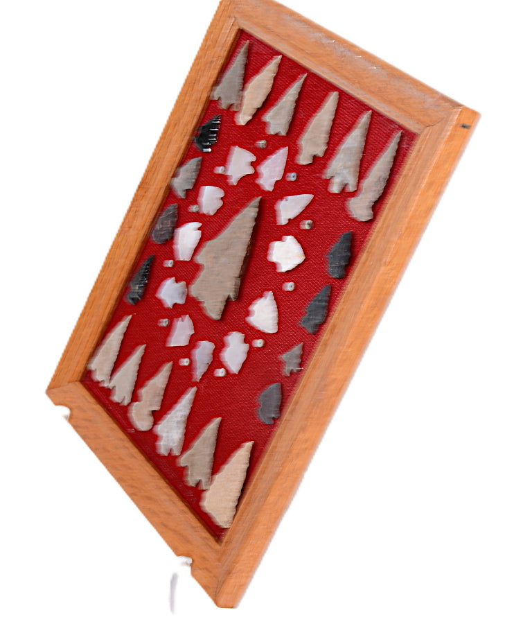 Framed Arrowheads, Points and beads